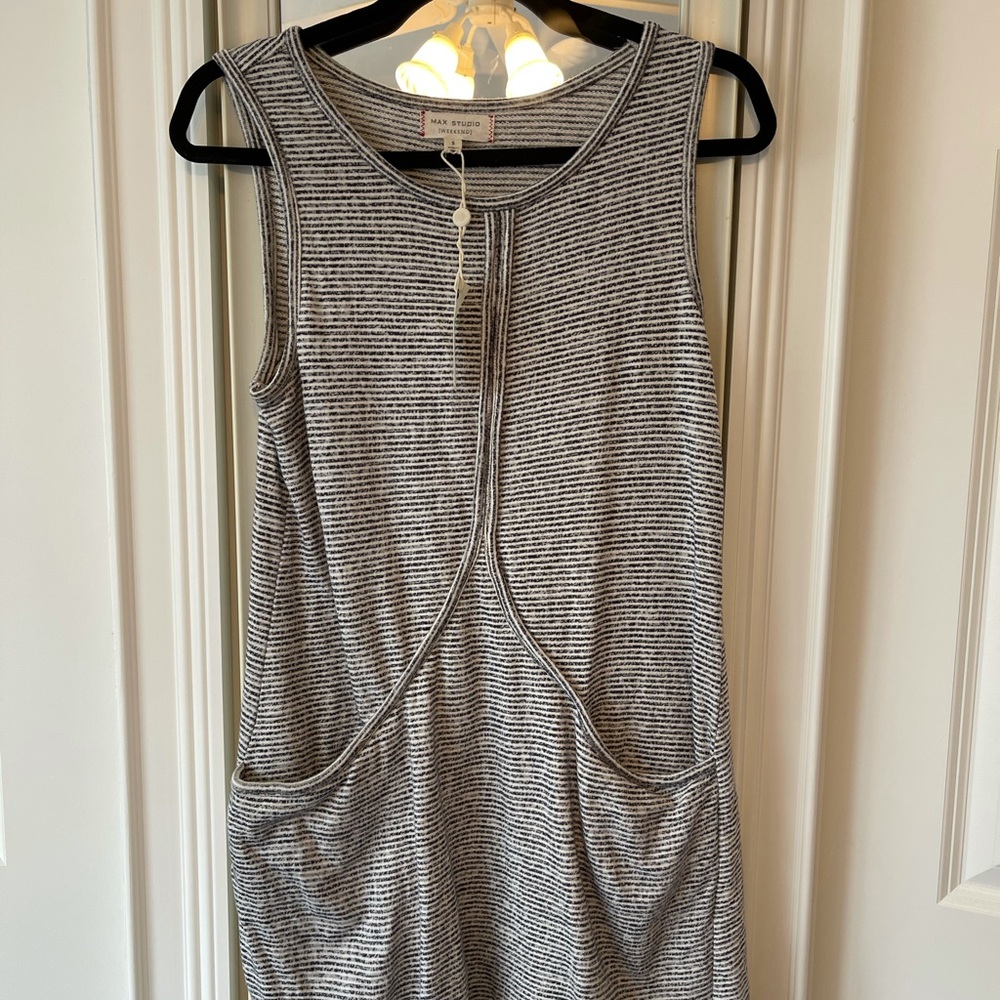 Max Studio 100% cotton stripe dress